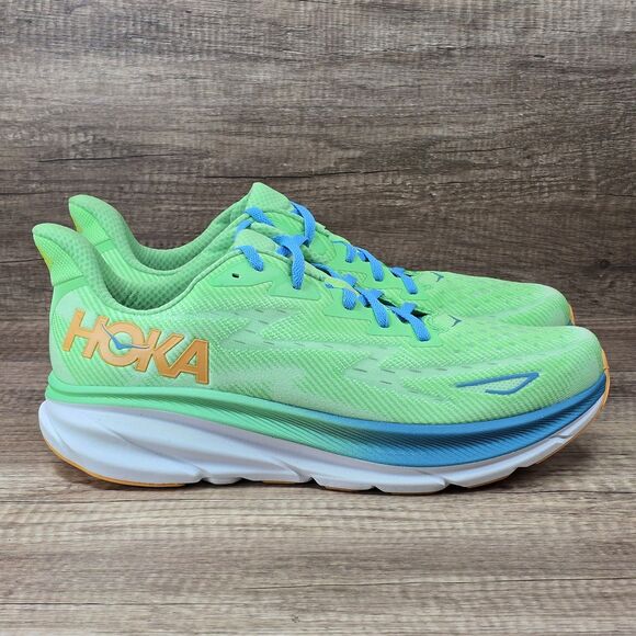 Hoka One One Clifton 9 Men\'s Sz 15 D Zest Lime Glow Running Shoes (1127895 ZLGL) main image 7
